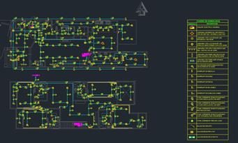 Plano de red eléctrica comercial